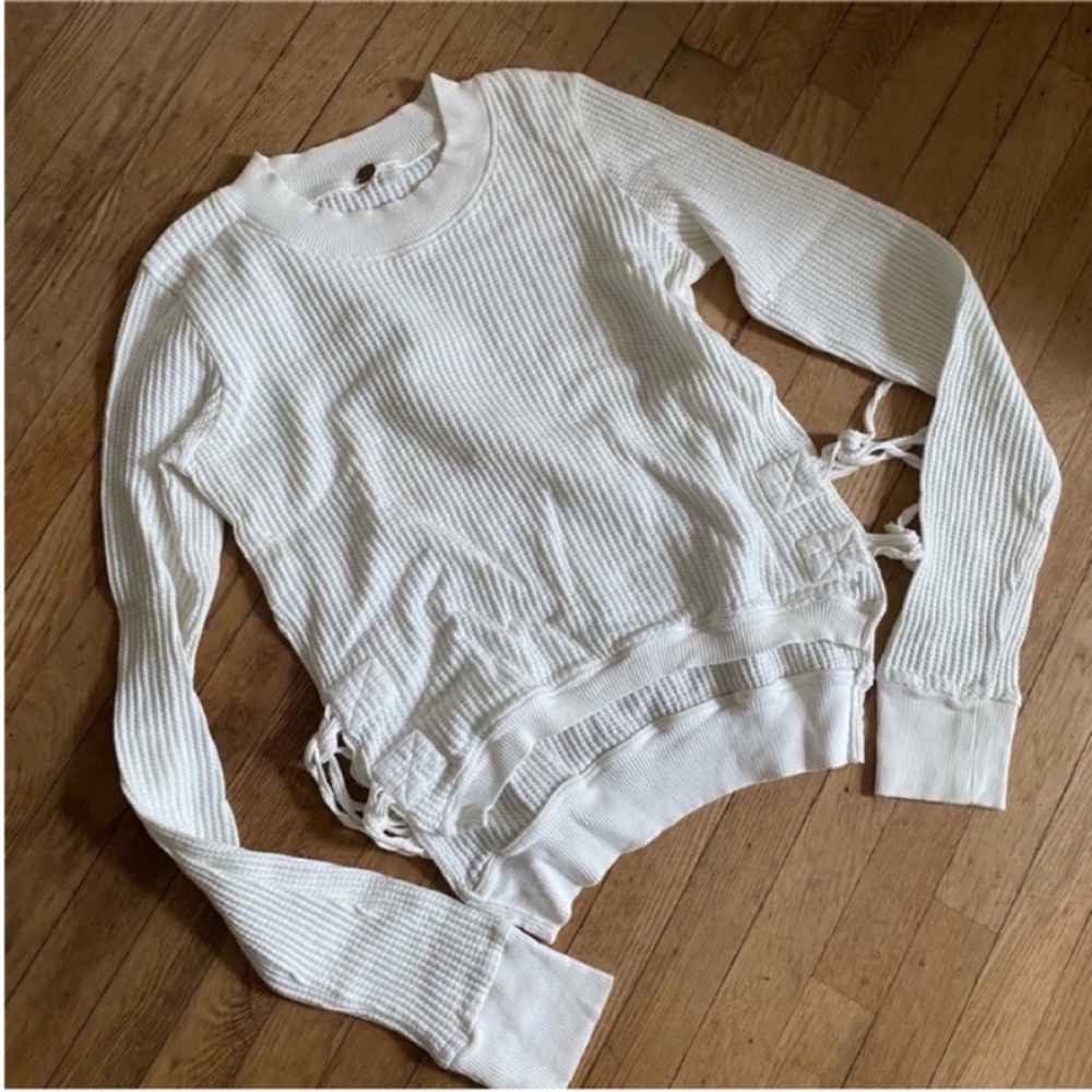 White free people thermal top - Picture 2 of 8